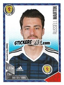 Sticker Russell Martin - Football 2017 n. 155 - Panini