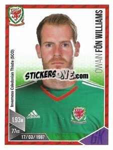 Cromo Owain Fôn Williams - Football 2017 - Panini