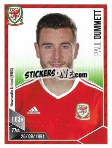 Figurina Paul Dummett - Football 2017 - Panini