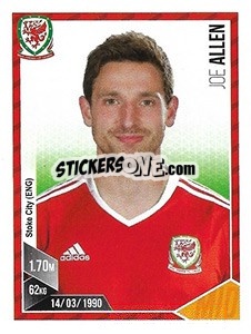 Sticker Joe Allen - Football 2017 n. 209 - Panini