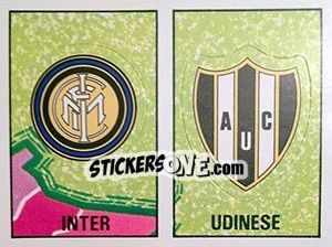 Figurina Stemma Atalanta / Udenese - Calciatori 1980-1981 - Panini