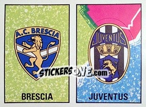 Figurina Stemma Brescia / Juventus