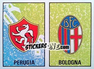 Figurina Stemma Cesena / Bologna - Calciatori 1980-1981 - Panini