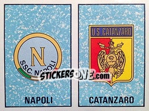 Figurina Stemma Napoli / Catanzaro - Calciatori 1980-1981 - Panini