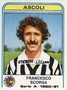 Cromo Francesco Scorsa - Calciatori 1980-1981 - Panini