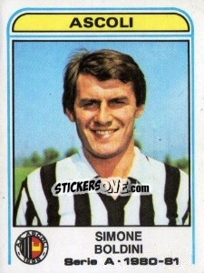 Sticker Simone Boldini - Calciatori 1980-1981 - Panini