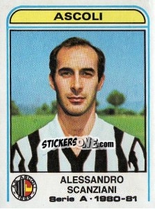 Sticker Alessandro Scanziani - Calciatori 1980-1981 n. 28 - Panini