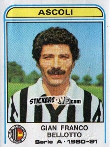 Sticker Gian Franco Bellotto - Calciatori 1980-1981 - Panini