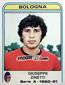 Sticker Giuseppe Zinetti - Calciatori 1980-1981 n. 60 - Panini