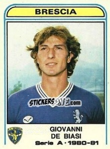 Sticker Giovanni De Biasi - Calciatori 1980-1981 n. 84 - Panini