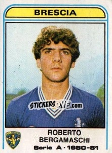 Sticker Roberto Bergamaschi - Calciatori 1980-1981 - Panini