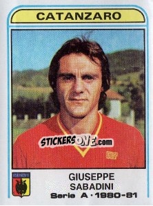 Cromo Giuseppe Sabadini - Calciatori 1980-1981 - Panini