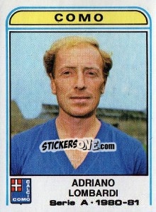 Figurina Adriano Lombardi - Calciatori 1980-1981 - Panini