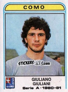 Cromo Giuliano Giuliani - Calciatori 1980-1981 - Panini