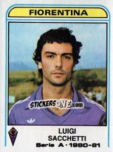 Sticker Luigi Sacchetti - Calciatori 1980-1981 n. 161 - Panini
