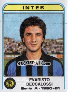 Sticker Evaristo Beccalossi - Calciatori 1980-1981 n. 181 - Panini