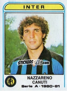 Sticker Nazzareno Canuti - Calciatori 1980-1981 n. 186 - Panini