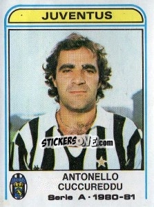 Sticker Antonello Cuccureddu - Calciatori 1980-1981 n. 195 - Panini