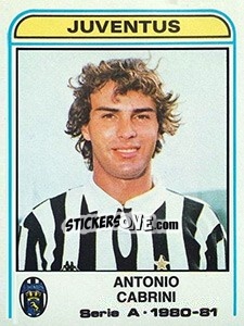 Sticker Antonio Cabrini - Calciatori 1980-1981 n. 197 - Panini
