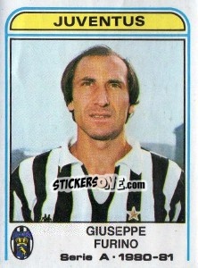 Sticker Giuseppe Furino - Calciatori 1980-1981 n. 198 - Panini