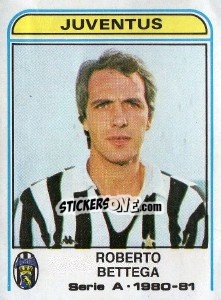 Sticker Roberto Bettega - Calciatori 1980-1981 - Panini