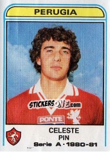 Figurina Celeste Pin - Calciatori 1980-1981 - Panini