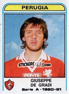 Sticker Giuseppe De Gradi - Calciatori 1980-1981 - Panini