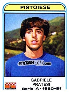 Figurina Gabriele Pratesi - Calciatori 1980-1981 n. 261 - Panini