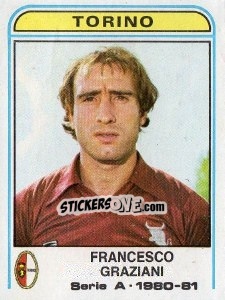 Cromo Francesco Graziani - Calciatori 1980-1981 - Panini