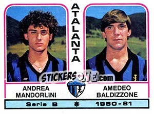Sticker Andrea Mandrolini / Amedeo Baldizzone - Calciatori 1980-1981 n. 325 - Panini