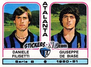 Cromo Daniele Filisetti / Giuseppe De Biase - Calciatori 1980-1981 - Panini