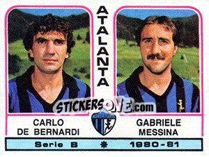 Sticker Carlo De Bernardi / Gabriele Messina - Calciatori 1980-1981 n. 329 - Panini