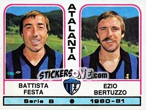 Cromo Battista Festa / Ezio Bertuzzo - Calciatori 1980-1981 - Panini