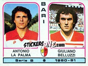 Cromo Antonio La Palma / Giuliano Belluzzi - Calciatori 1980-1981 - Panini