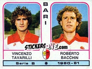 Sticker Vincenzo Tavarilli / Roberto Bacchin - Calciatori 1980-1981 n. 337 - Panini