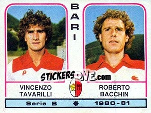 Sticker Vincenzo Tavarilli / Roberto Bacchin - Calciatori 1980-1981 - Panini