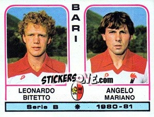 Cromo Leonardo Bitetto / Angelo Mariano - Calciatori 1980-1981 - Panini
