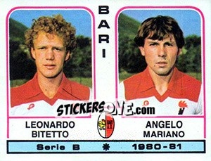 Sticker Leonardo Bitetto / Angelo Mariano - Calciatori 1980-1981 n. 340 - Panini