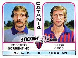 Sticker Roberto Sorrentino / Elisio Croci - Calciatori 1980-1981 n. 343 - Panini