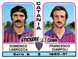 Sticker Domenico Labrocca / Francesco Ciampoli - Calciatori 1980-1981 - Panini