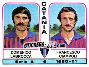 Sticker Domenico Labrocca / Francesco Ciampoli - Calciatori 1980-1981 n. 345 - Panini