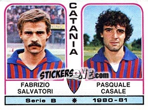 Sticker Fabrizio Salvatori / Pasquale Casale - Calciatori 1980-1981 n. 346 - Panini