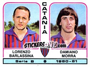 Figurina Lorenzo Barlassina / Damiano Morra - Calciatori 1980-1981 - Panini