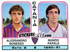Sticker Alessandro Bonesso / Nunzio Papale - Calciatori 1980-1981 n. 350 - Panini