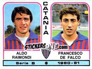 Sticker Aldo Raimondi / Francesco De Falco - Calciatori 1980-1981 n. 351 - Panini