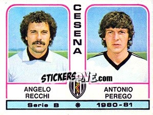 Cromo Angelo Recchi / Antonio Perego - Calciatori 1980-1981 - Panini