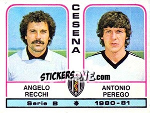 Sticker Angelo Recchi / Antonio Perego - Calciatori 1980-1981 n. 354 - Panini