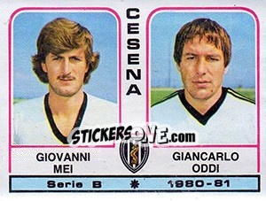 Sticker Giovanni Mei / Giancarlo Oddi - Calciatori 1980-1981 n. 356 - Panini