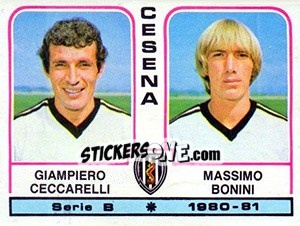Cromo Giampiero Ceccarelli / Massimo Bonini - Calciatori 1980-1981 - Panini