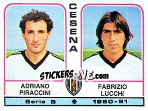 Sticker Adriano Piraccini / Fabrizio Lucchi - Calciatori 1980-1981 - Panini